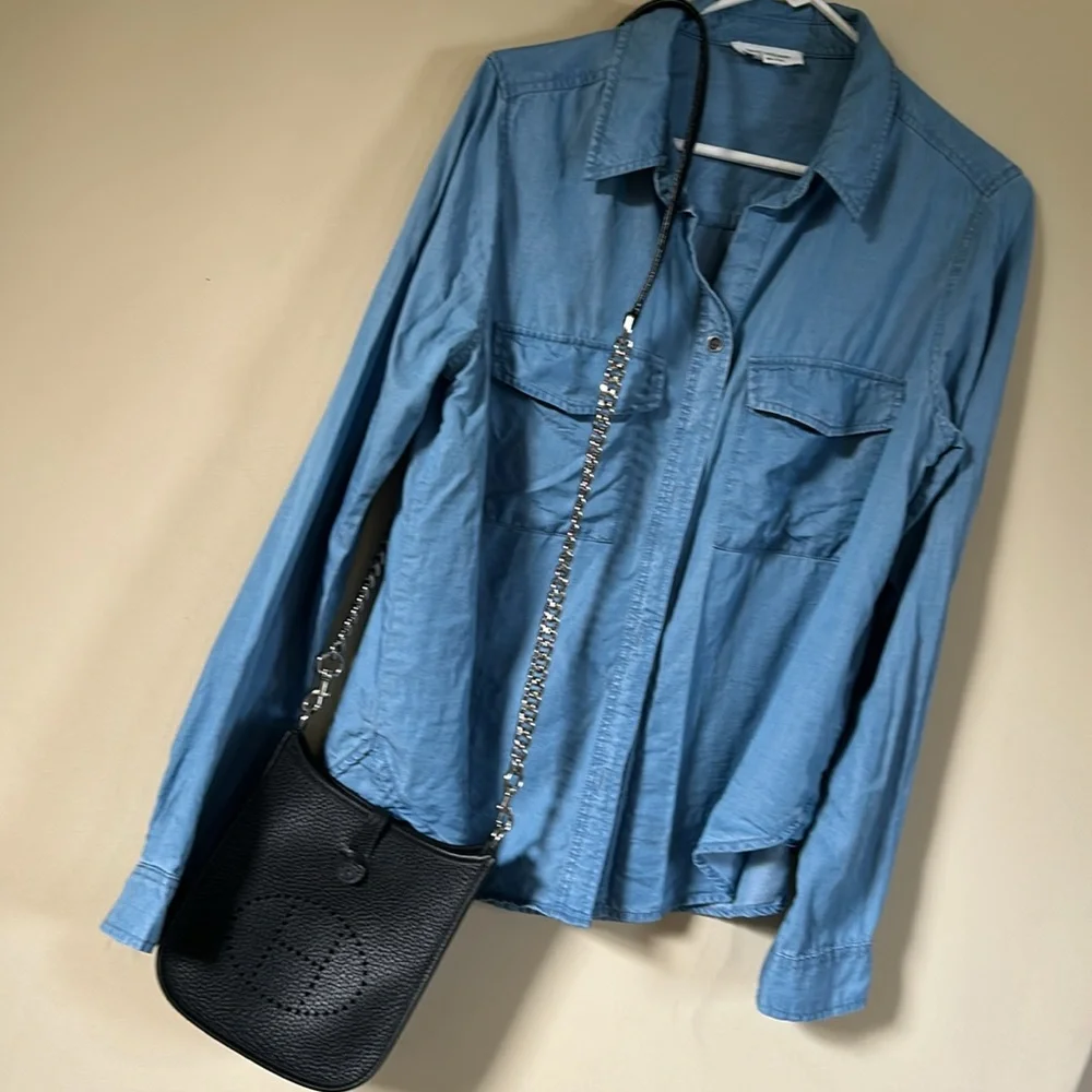 Silver and black leather strap for purse - Picture 5 of 6